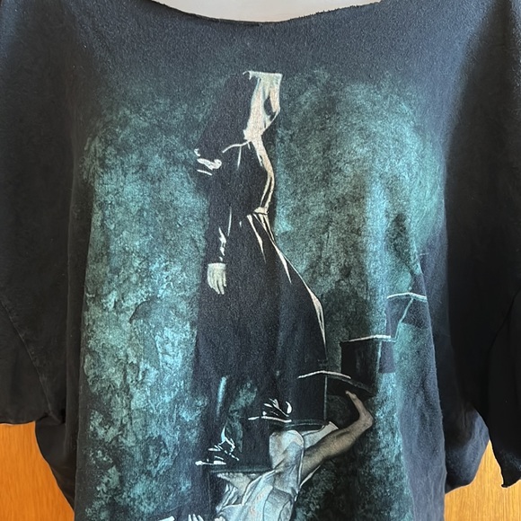 Black American Horror Story Open Back DIY Baggy T-Shirt L/XL - Picture 2 of 8